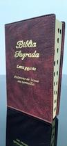 Bíblia Sagrada capa de Couro Marrom
