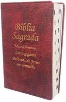 Bíblia Sagrada capa de Couro Marrom