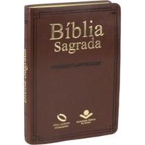 Bíblia Sagrada - Capa material sintético marrom - SBB