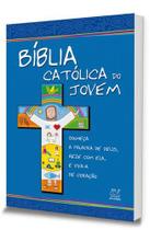 Biblia sagrada catolica do jovem ave maria capa cristal azul