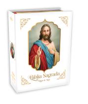 Bíblia Sagrada Católica Grande Edição Luxuosa Branca - DCL
