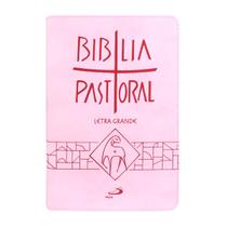 Bíblia Sagrada Católica Nova Pastoral Zíper Letra Grande Antigo e Novo Testamento Livro Catequético