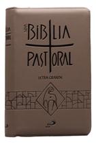 Bíblia Sagrada Católica Nova Pastoral Zíper Letra Grande Antigo e Novo Testamento Livro Catequético