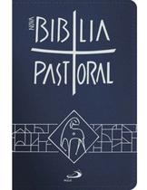 Bíblia sagrada catolica pastoral bolso encadernada azul paulus