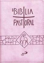 Biblia sagrada catolica pastoral bolso ziper rosa paulus