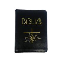 Biblia Sagrada Catolica Pequena Bolso Zíper Marrom Santuario