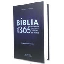 Bíblia Sagrada com 365 Reflexões Letra Hipergigante - Capa Dura Azul - CPP