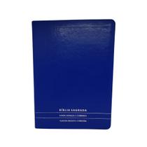 Bíblia sagrada com harpa arc índice slim full color capa de luxo azul Bíblia sagrada com harpa arc índice slim full color capa de luxo azul