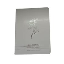 Bíblia sagrada com harpa arc índice slim full color capa de luxo branca