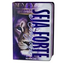 Biblia Sagrada Com Harpa - Capa Dura Média - Seja forte e corajosa lilás