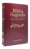 Bíblia Sagrada Com Harpa Cristã Com Música Luxo Vinho Bíblia Sagrada Com Harpa Cristã Com Música Luxo Vinho