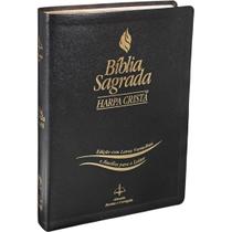 Bíblia Sagrada com Harpa cristã Ed. Letras vermelhas ARC Tamanho SBB