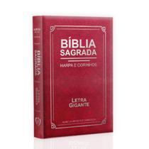 Bíblia Sagrada Com Harpa e Corinhos RC Edição Luxo Letra Gigante Vermelho