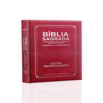 Bíblia Sagrada Com Harpa e Corinhos RC Edição Luxo Letra Hipergigante Vermelho