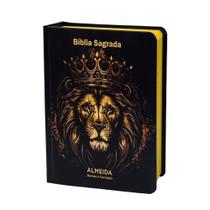 Biblia Sagrada Com Harpa - Leão Coroa