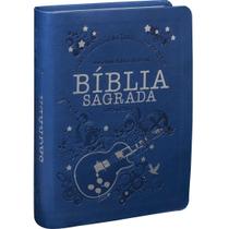Bíblia sagrada com letra grande ntlh capa azul violão Bíblia sagrada com letra grande ntlh capa azul violão