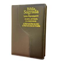 Bíblia sagrada com letra hipergigante harpa cristã e evangelica com zíper índice palavras de jesus em vermelho pjv Bíblia sagrada com letra hipergigante harpa cristã e evangelica com zíper índice palavras de jesus em vermelho pjv
