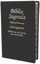 Bíblia Sagrada Completa Tamanho Grande Capa de Couro - Preta