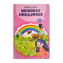Bíblia Sagrada das Meninas Corajosas PJV PDA Mapas Coloridos Harpa Avivada e Corinhos ARC Letra Maior Capa Dura Rosa