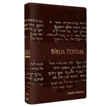 Bíblia Sagrada De Estudo Textual Letra Grande Luxo Marrom