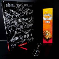 Biblia sagrada de jesus capa jovem lettering kt moderna