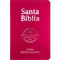 Bíblia Sagrada em Espanhol Reina Valera Tradicional Letra SuperGigante Couro Fucsia