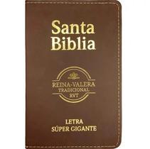 Bíblia Sagrada em Espanhol Reina Valera Tradicional Letra SuperGigante Couro Marrom