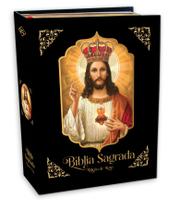 Bíblia Sagrada Escritura Católica Ilustrada Grande Capa Dura Almofadada Edição Luxo com Suporte Pedestal Imagem 3D via Qr Code / Jesus Cristo