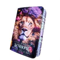 Bíblia sagrada evangélica arc leão letra hiper gigante harpa e corinhos