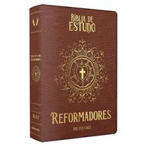 Bíblia Sagrada Evangelica Estudo Reformadores Marrom King James 1611 Fiel BV - CPP