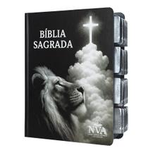 Bíblia Sagrada Evangélica Fácil Leitura Nova Versão Almeida Atualizada com Abas Adesivas 2025 Capa Dura - Leão Cruz Bíblia Sagrada Evangélica Fácil Leitura Nova Versão Almeida Atualizada com Abas Adesivas 2025 Capa Dura - Leão Cruz