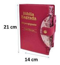 Bíblia Sagrada Evangélica Letra Grande Harpa Pink Gospel Feminina