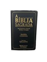 Biblia Sagrada Evangelica - Preta: Harpa e Corinhos - Letra Gigante