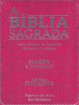 Biblia Sagrada Evangelica - Rosa - Harpa E Corinhos - PAE LIVROS