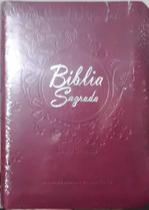 Bíblia Sagrada Evangélica Tamanho Pequeno Letra Grande Capa Vinho RA