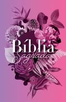 Bíblia Sagrada Feminina - Harpa Avivada Letra Normal Buquê Roxa RC