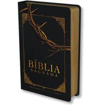 Bíblia Sagrada Feminina Letra Grande NVT Nova Versão Transformadora - Capa Semi-Flexível Ilustrada Coroa de Espinhos