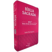 Bíblia Sagrada Feminina NVI Letra Hiper Gigante Rosa Rubi