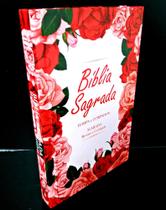 Bíblia sagrada feminina rosa lançamento /jesus floral sk