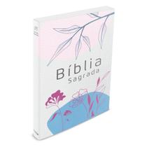 Bíblia Sagrada Floral Azul - Brochura - NVI - BOOK7