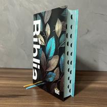 Bíblia Sagrada Floral Turquesa ComHarpa e Índice LETRAS MÉDIAS e Folha ECOLÓGICA Bíblia Sagrada Floral Turquesa ComHarpa e Índice LETRAS MÉDIAS e Folha ECOLÓGICA