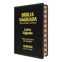Bíblia Sagrada - Gigante Luxo Preta ARC - João Ferreira de Almeida - Harpa e Índice Bíblia Sagrada - Gigante Luxo Preta ARC - João Ferreira de Almeida - Harpa e Índice