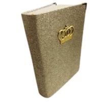 Bíblia sagrada glitter dourada com coroa Bíblia sagrada glitter dourada com coroa