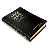 Bíblia Sagrada Hiper Legível Referências Almeida Corrigida Fiel ACF - Capa PU Luxo Preto Palavras de Cristo em Evidência