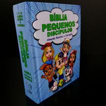 Biblia sagrada infantil crianças pequenos discipulos azul sk