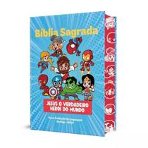 Bíblia Sagrada Infantil NTLH Capa Dura Heróis Azul