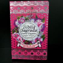 Bíblia sagrada jovem palavra de deus laminada pink sc sk