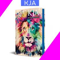 Biblia sagrada jovem slim king james leao lions colors capa dura ebenezer