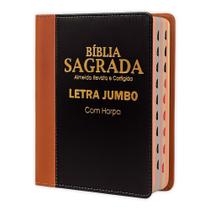 Bíblia Sagrada - Jumbo Luxo Bicolor ARC - João Ferreira de Almeida - Harpa e Índice por Cores Bíblia Sagrada - Jumbo Luxo Bicolor ARC - João Ferreira de Almeida - Harpa e Índice por Cores