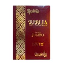 Bíblia Sagrada Jumbo NVI Coverbook Bordô 16,5x23,7x3cm